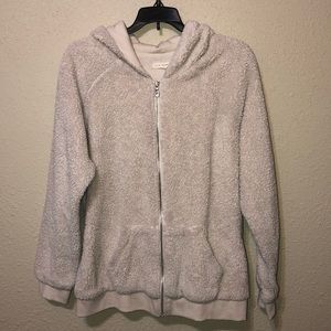 Sherpa zip up hoodie